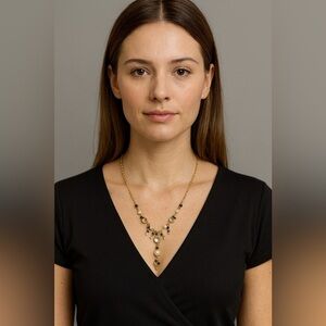 Napier Gold and Black Beaded Necklace